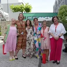 Staff stood outside