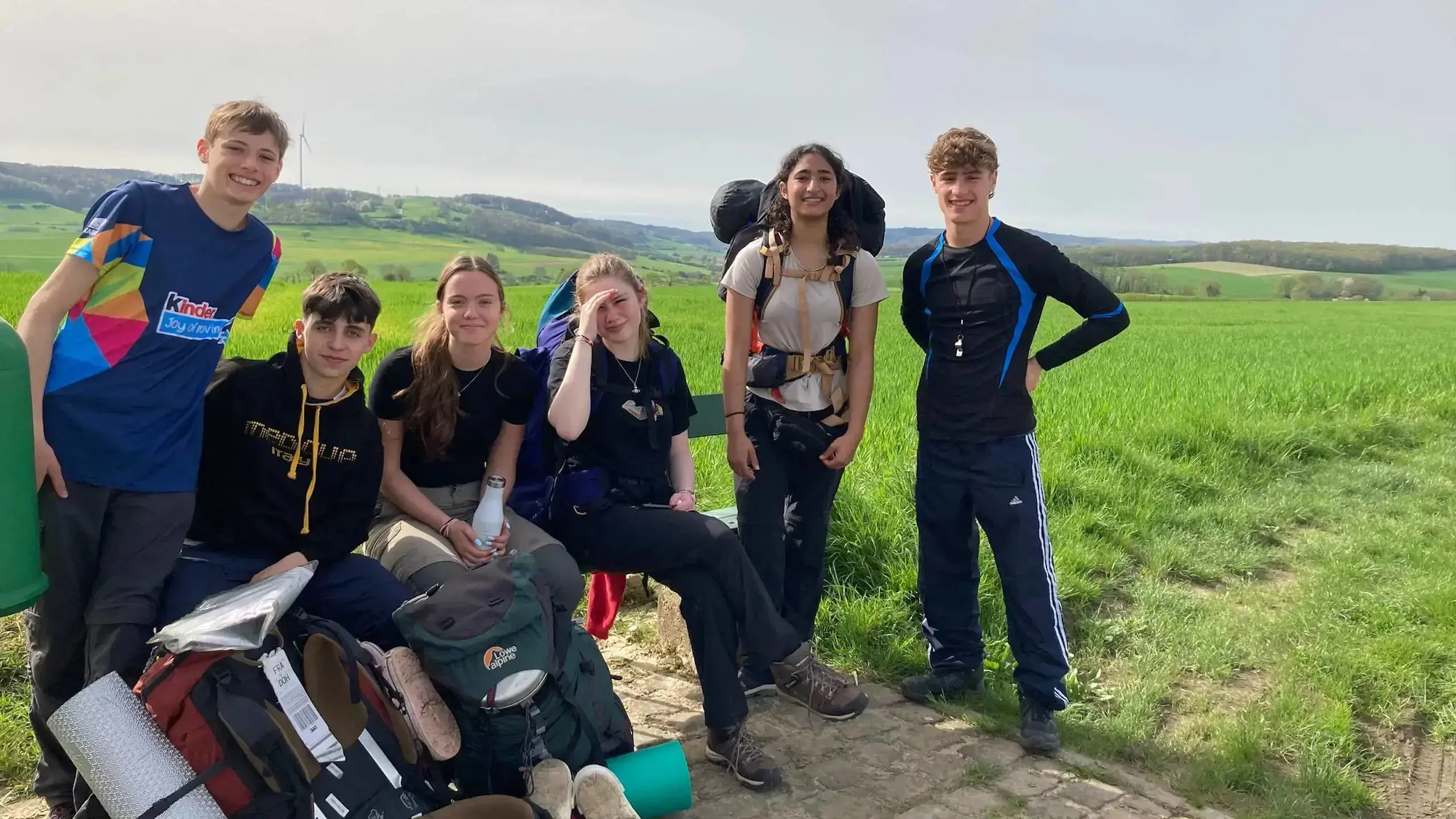 Students on hiking trip