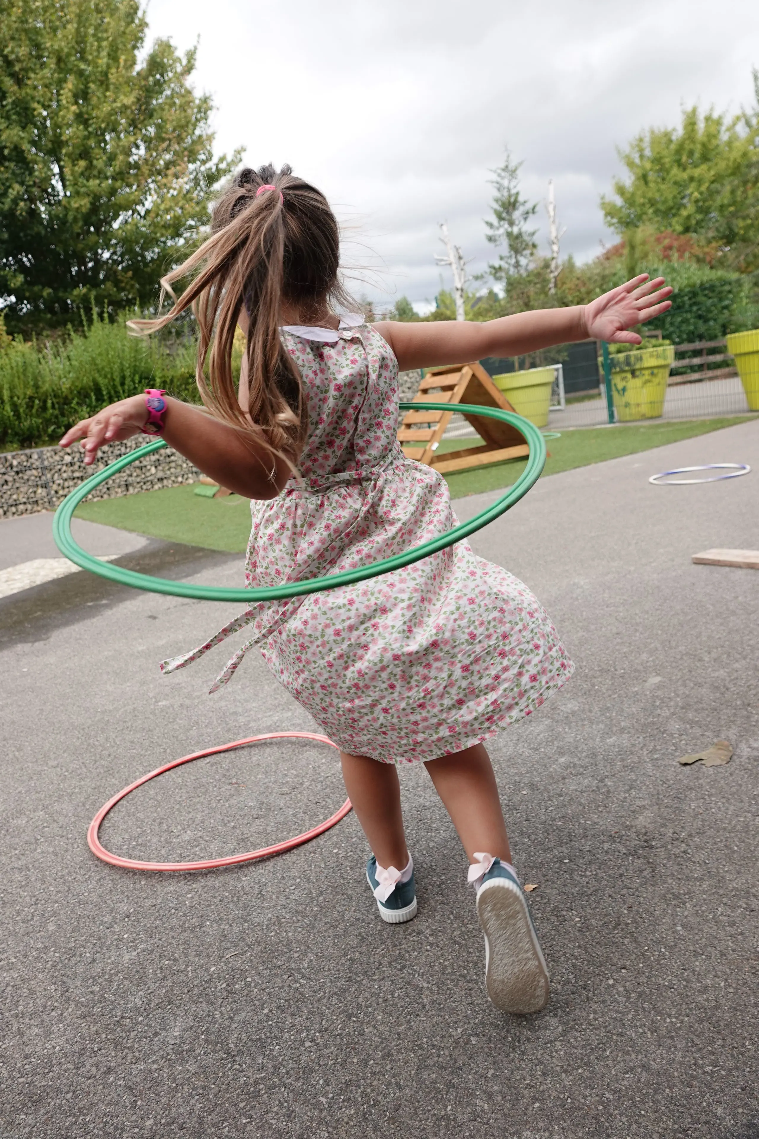 Girl with hula hoop