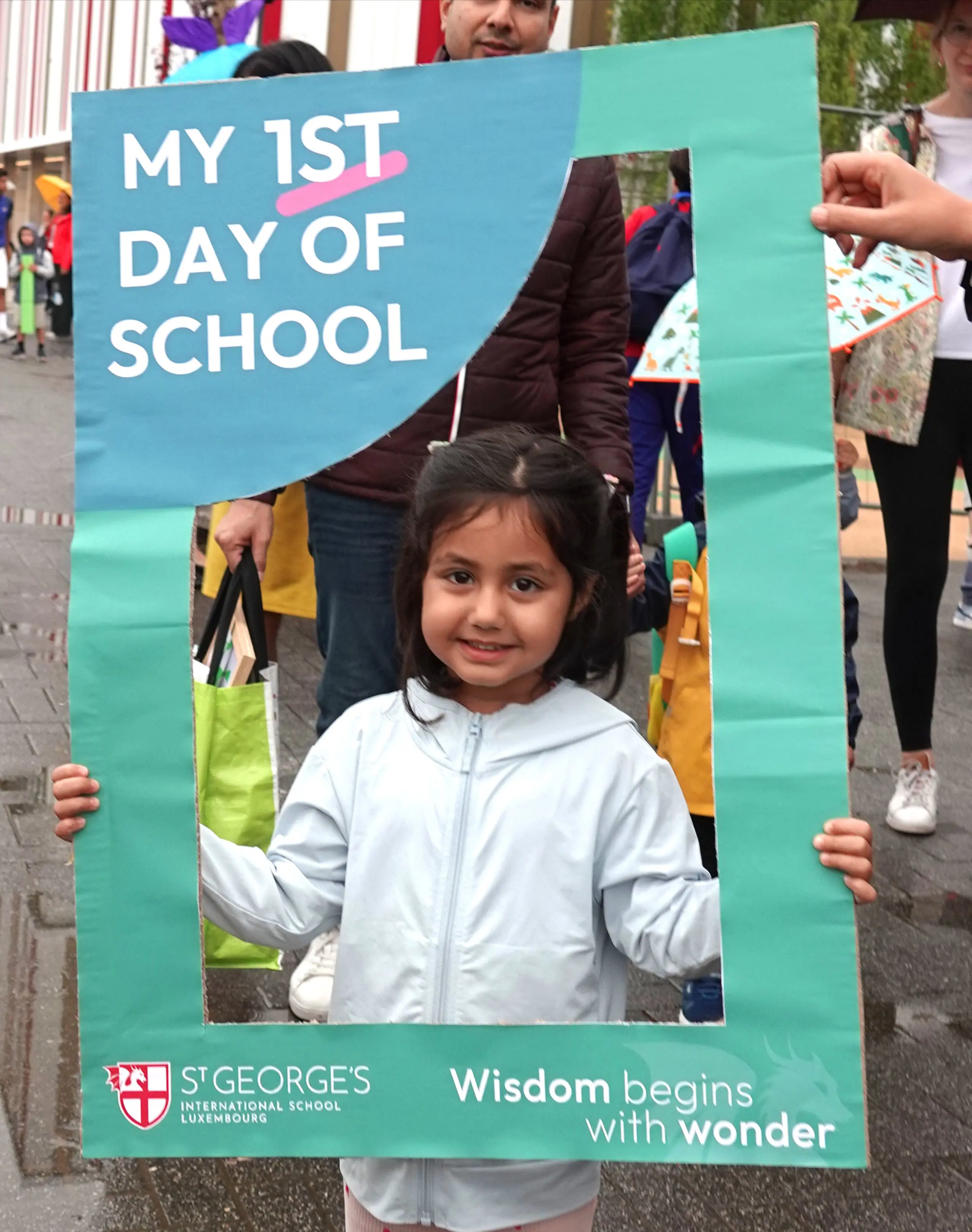 Young child taking part in school activity
